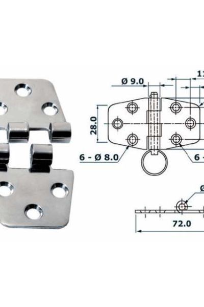 Scharnier type 4 met uitneembare pin