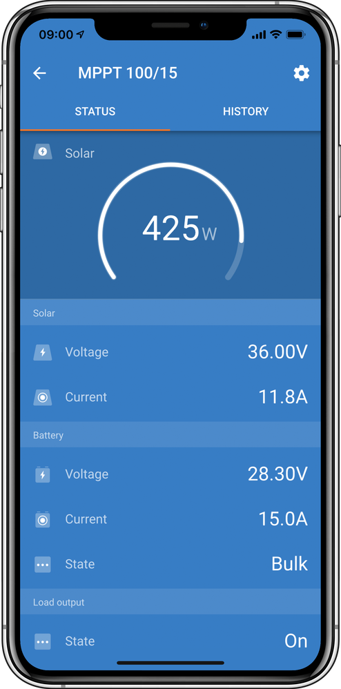 Victron 130W zonnepaneel met SmartSolar 75/10 laadregelaar
