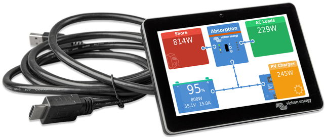 Victron Cerbo GX communicatiecentrum met GX Touch 50 display