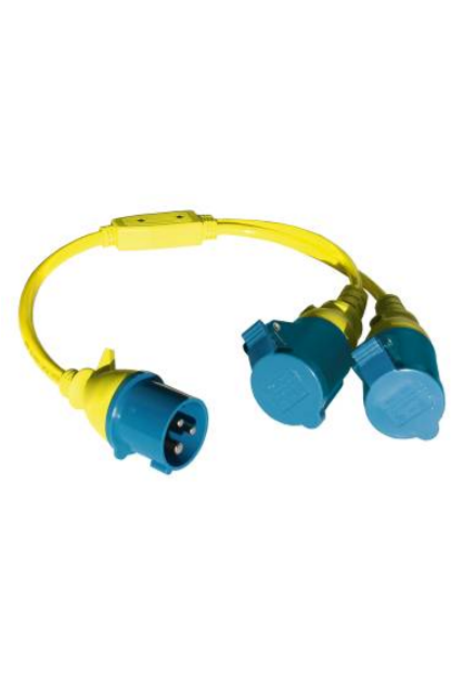 Victron walstroom splitter 16A/250V CEE/2xC